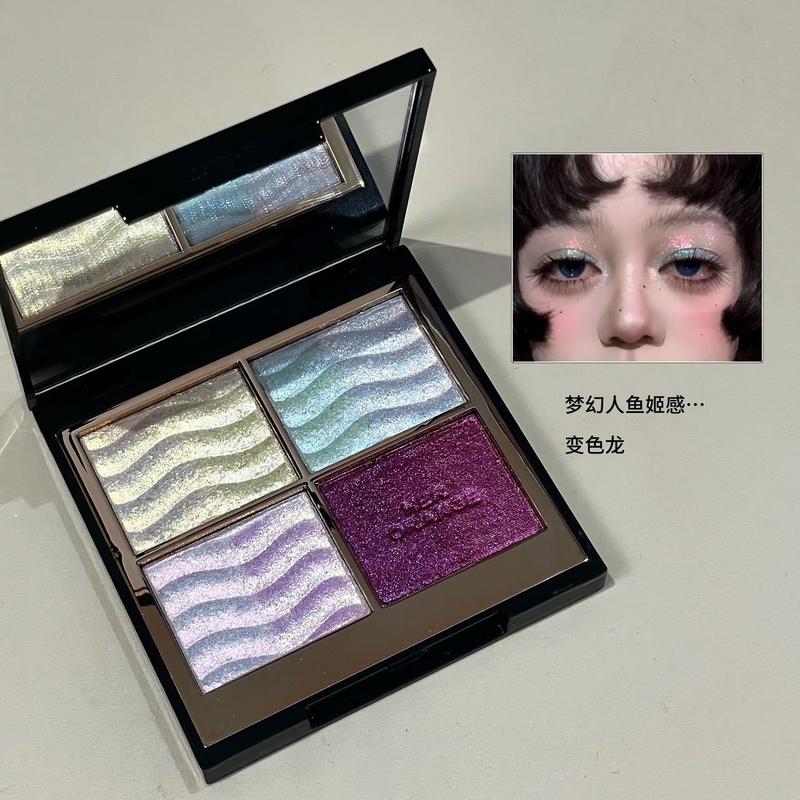 炫彩拼色梦影眼影盘 碎钻闪耀提亮高光变色龙多功能彩妆