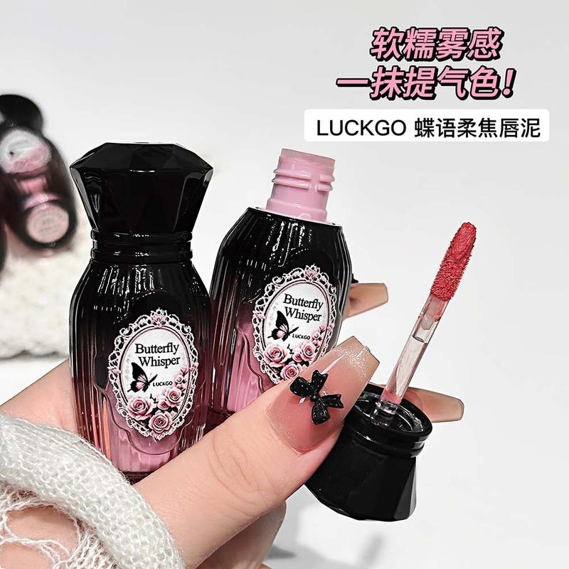 LUCKGO 蝶语柔焦唇泥，丝滑细腻柔雾感唇彩